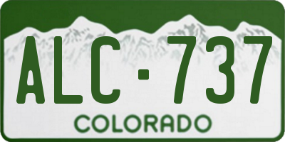 CO license plate ALC737
