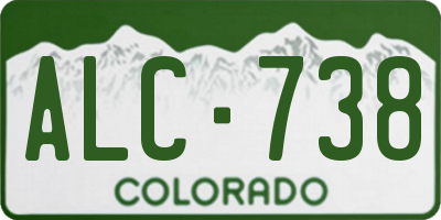 CO license plate ALC738