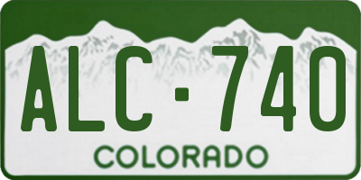 CO license plate ALC740