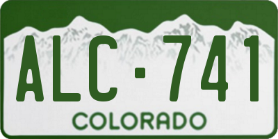 CO license plate ALC741