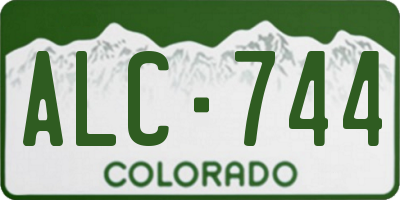 CO license plate ALC744