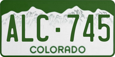 CO license plate ALC745