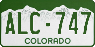 CO license plate ALC747