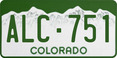 CO license plate ALC751