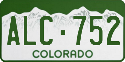 CO license plate ALC752
