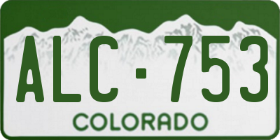 CO license plate ALC753