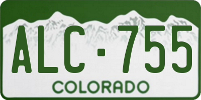 CO license plate ALC755