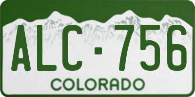 CO license plate ALC756