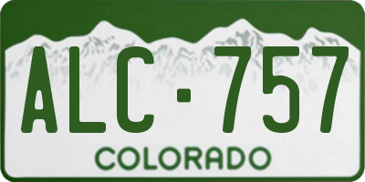 CO license plate ALC757