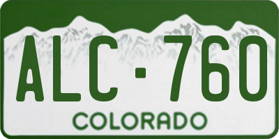 CO license plate ALC760