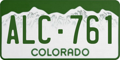 CO license plate ALC761