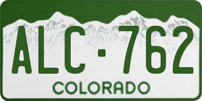 CO license plate ALC762