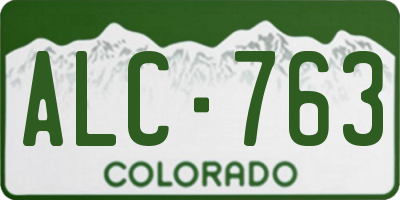 CO license plate ALC763