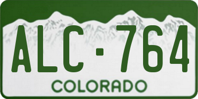 CO license plate ALC764