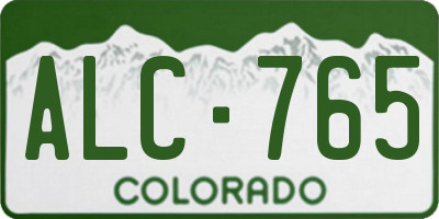 CO license plate ALC765