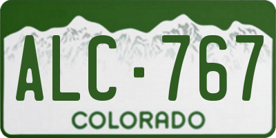CO license plate ALC767