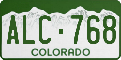 CO license plate ALC768