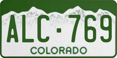 CO license plate ALC769
