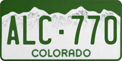 CO license plate ALC770
