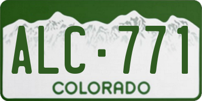 CO license plate ALC771