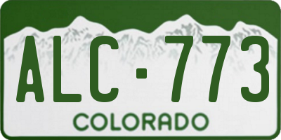 CO license plate ALC773