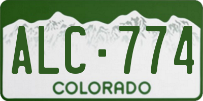 CO license plate ALC774