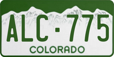 CO license plate ALC775