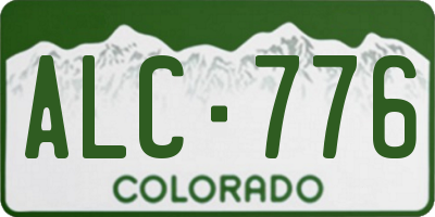 CO license plate ALC776