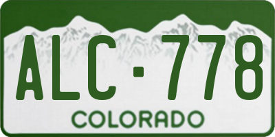 CO license plate ALC778