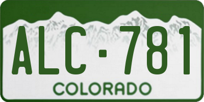 CO license plate ALC781