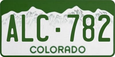 CO license plate ALC782