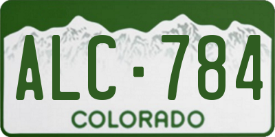 CO license plate ALC784
