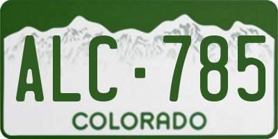 CO license plate ALC785