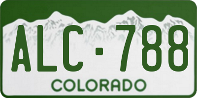 CO license plate ALC788