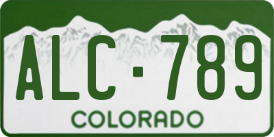 CO license plate ALC789