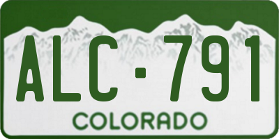 CO license plate ALC791