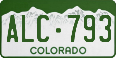 CO license plate ALC793