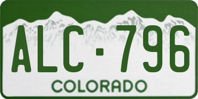 CO license plate ALC796