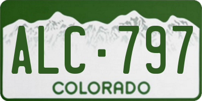 CO license plate ALC797