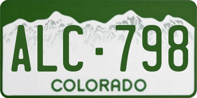 CO license plate ALC798