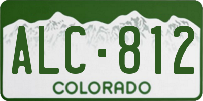 CO license plate ALC812