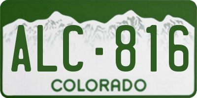 CO license plate ALC816