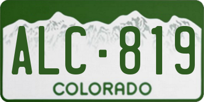 CO license plate ALC819