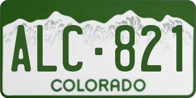 CO license plate ALC821