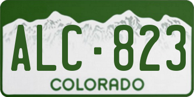 CO license plate ALC823