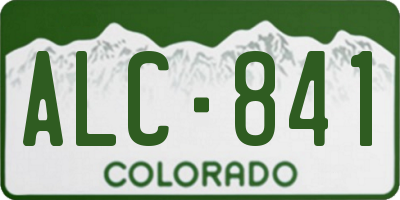 CO license plate ALC841