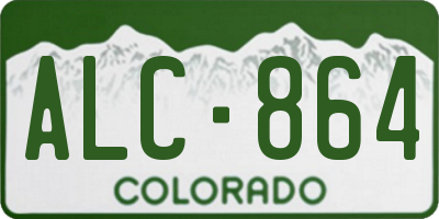 CO license plate ALC864