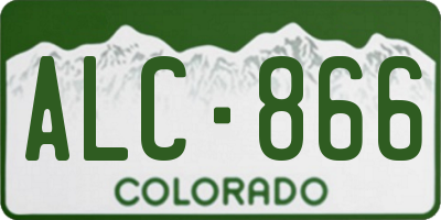 CO license plate ALC866