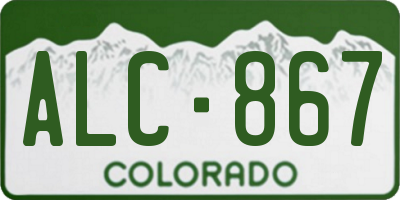 CO license plate ALC867