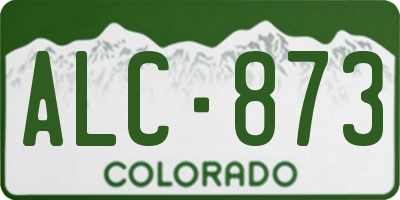 CO license plate ALC873